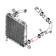 Патрубок радиатора нижний 68х200 длин.
